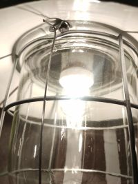 Lampada a sospensione vintage originale a lanterna azzurra, anni '60 – miniatura 24