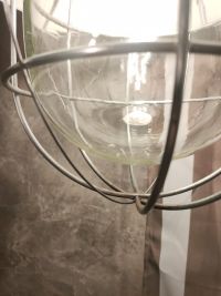 Lampada a sospensione vintage originale a lanterna azzurra, anni '60 – miniatura 23