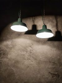 Lampada a sospensione vintage verde bottiglia 26 cm, Polonia anni '50-'70 – miniatura 14