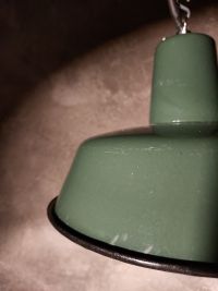 Lampada a sospensione vintage verde bottiglia 26 cm, Polonia anni '50-'70 – miniatura 19