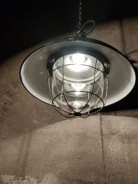Lampada a sospensione vintage art déco verde bottiglia, design anni '30 – miniatura 10