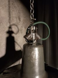 Lampada a sospensione vintage art déco verde bottiglia, design anni '30 – miniatura 15
