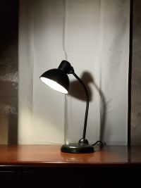 Lampada da scrivania vintage originale nera stile Bauhaus, anni '60 – miniatura 1