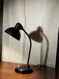 Lampada da scrivania vintage originale nera stile Bauhaus, anni '60 – miniatura 8