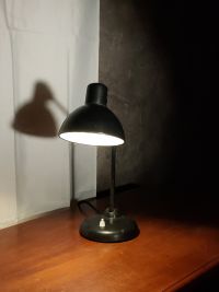 Lampada da scrivania vintage originale nera stile Bauhaus, anni '60 – miniatura 10