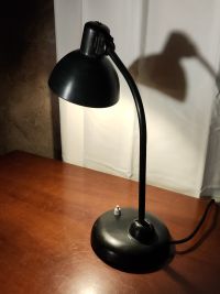 Lampada da scrivania vintage originale nera stile Bauhaus, anni '60 – miniatura 7