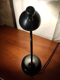Lampada da scrivania vintage originale nera stile Bauhaus, anni '60 – miniatura 5