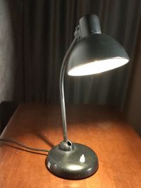 Lampada da scrivania vintage originale nera stile Bauhaus, anni '60 – miniatura 4