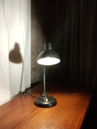 Lampada da scrivania vintage originale nera stile Bauhaus, anni '60 – miniatura 3