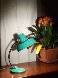 Lampada industriale da scrivania anni 60 - Color verde acqua – miniatura 14
