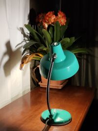 Lampada industriale da scrivania anni 60 - Color verde acqua – miniatura 12