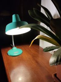 Lampada industriale da scrivania anni 60 - Color verde acqua – miniatura 9