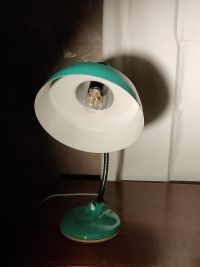 Lampada industriale da scrivania anni 60 - Color verde acqua – miniatura 5
