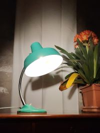Lampada industriale da scrivania anni 60 - Color verde acqua – miniatura 3