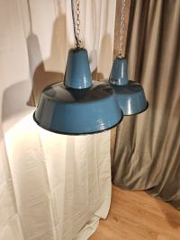 Lampada a sospensione vintage originale azzurra 41 cm, Polonia anni '60 – miniatura 25