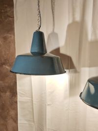 Lampada a sospensione vintage originale azzurra 41 cm, Polonia anni '60 – miniatura 16