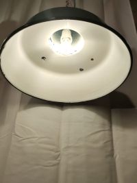 Lampada a sospensione vintage originale azzurra 41 cm, Polonia anni '60 – miniatura 22