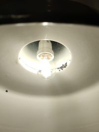 Lampada a sospensione vintage originale azzurra 41 cm, Polonia anni '60 – miniatura 23