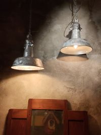 Lampada a sospensione vintage originale da lampione, Padova anni '60 – miniatura 5