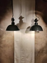 Lampada a sospensione vintage originale nera, Germania Est anni '70 – miniatura 22