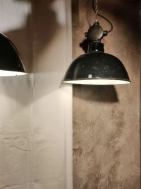 Lampada a sospensione vintage originale nera, Germania Est anni '70 – miniatura 20