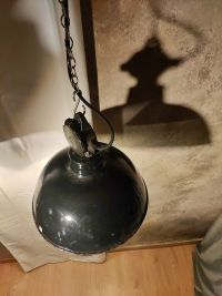 Lampada a sospensione vintage originale nera, Germania Est anni '70 – miniatura 18