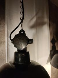 Lampada a sospensione vintage originale nera, Germania Est anni '70 – miniatura 16
