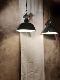 Lampada a sospensione vintage originale nera, Germania Est anni '70 – miniatura 12