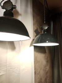 Lampada a sospensione vintage originale nera, Germania Est anni '70 – miniatura 6