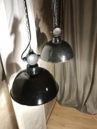 Lampada a sospensione vintage originale nera, Germania Est anni '70 – miniatura 4
