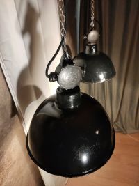 Lampada a sospensione vintage originale nera, Germania Est anni '70 – miniatura 2