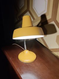 Lampada da scrivania vintage originale in smalto giallo, Ungheria anni '60 – miniatura 15