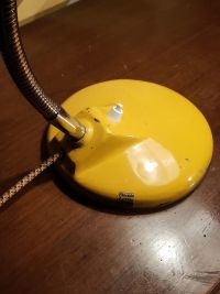 Lampada da scrivania vintage originale in smalto giallo, Ungheria anni '60 – miniatura 13