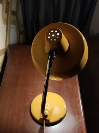 Lampada da scrivania vintage originale in smalto giallo, Ungheria anni '60 – miniatura 10