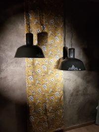 Lampada a sospensione vintage originale nera a falda lunga, 41 cm – miniatura 15