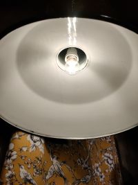 Lampada a sospensione vintage originale nera a falda lunga, 41 cm – miniatura 20