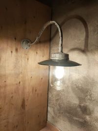 Applique vintage originale da lampione stradale con vetro, anni '50 – miniatura 17
