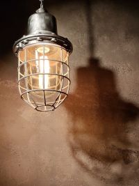 Lampada a sospensione vintage originale da bunker, URSS anni '80 – miniatura 14