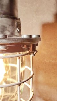 Lampada a sospensione vintage originale da bunker, URSS anni '80 – miniatura 17