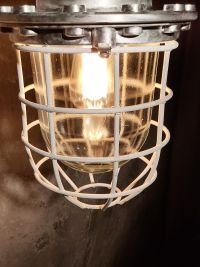 Lampada a sospensione vintage originale da bunker, URSS anni '80 – miniatura 15