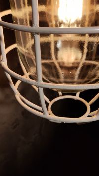 Lampada a sospensione vintage originale da bunker, URSS anni '80 – miniatura 16