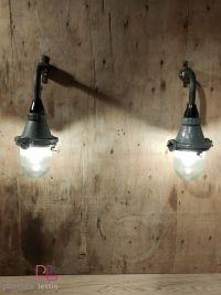 Piccole lampade industriali da parete, con vetro. – miniatura 6