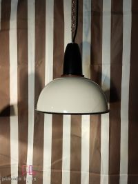 Lampada a sospensione vintage originale bianca e nera, URSS anni '70 – miniatura 4