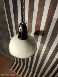 Lampada a sospensione vintage originale bianca e nera, URSS anni '70 – miniatura 10
