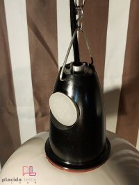 Lampada a sospensione vintage originale bianca e nera, URSS anni '70 – miniatura 17