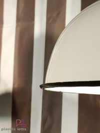 Lampada a sospensione vintage originale bianca e nera, URSS anni '70 – miniatura 19