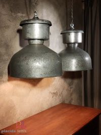 Lampada a sospensione vintage originale in metallo lucidato, Polonia – miniatura 17