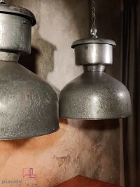 Lampada a sospensione vintage originale in metallo lucidato, Polonia – miniatura 18