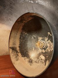 Lampada a sospensione vintage originale in metallo lucidato, Polonia – miniatura 19