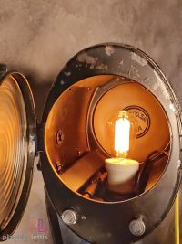 Spotlight da cinema vintage Cremer Paris con lente di Fresnel, anni '50 – miniatura 14